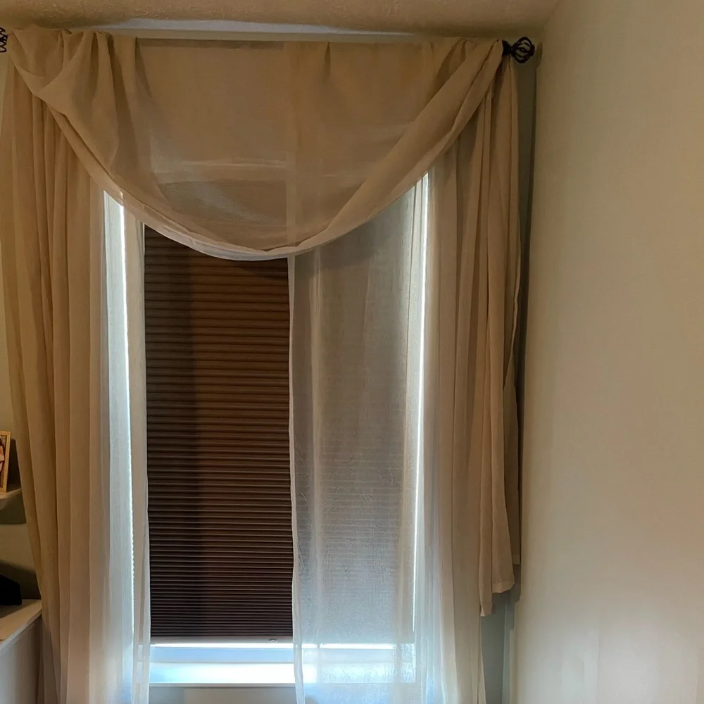 Sheer Panels and 2 scarf valances